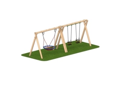 2.4m Double Cradle Seats and Basket Swing