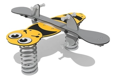 Belle the Bumble Bee Spring Seesaw